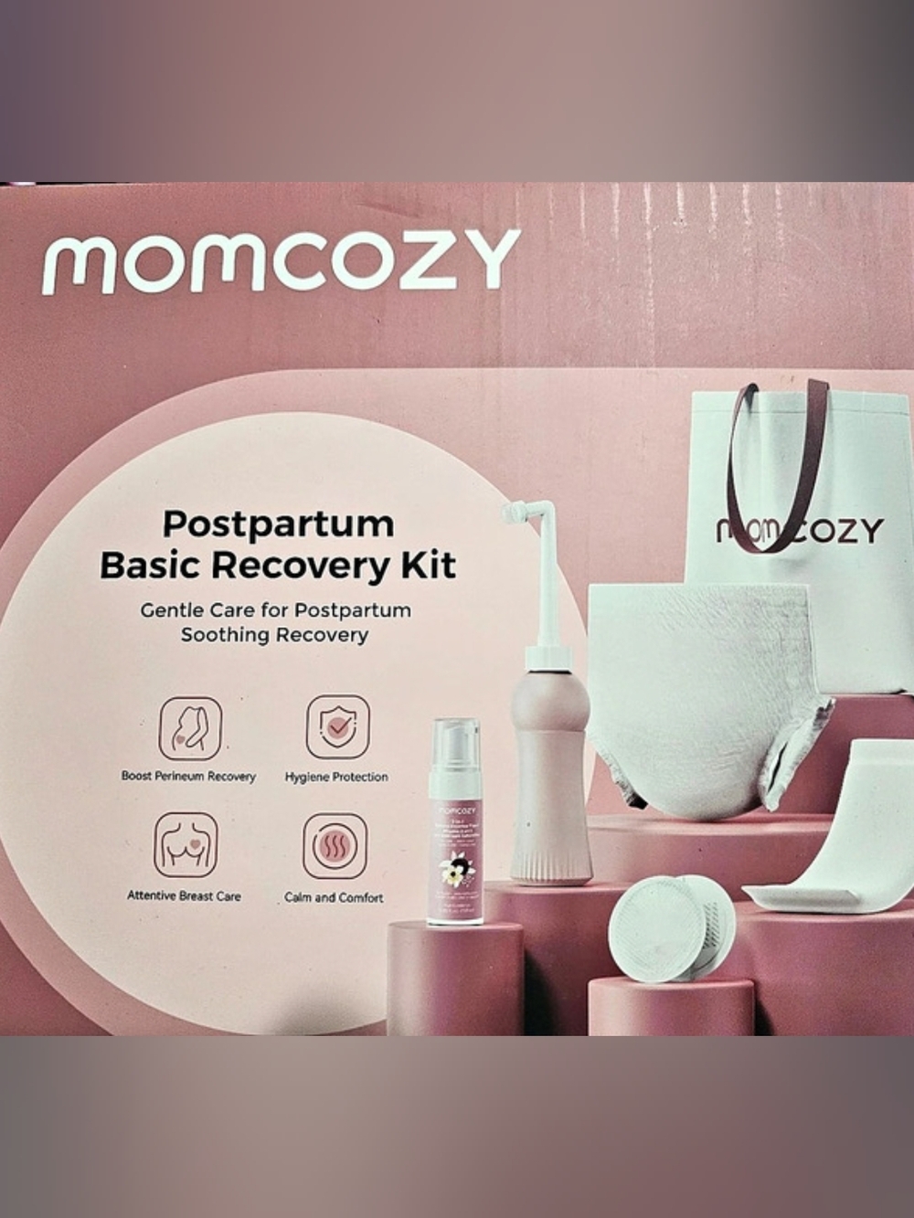 momcozy Postpartum Basic Recovery Kit Postpartum Recovery Kit Pink NWT